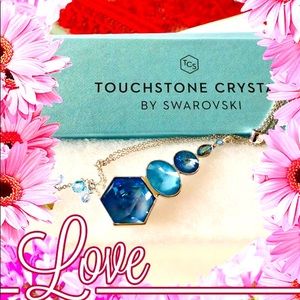 💖Summer Necklace pendant w/ Swarovski cryst BNIB
